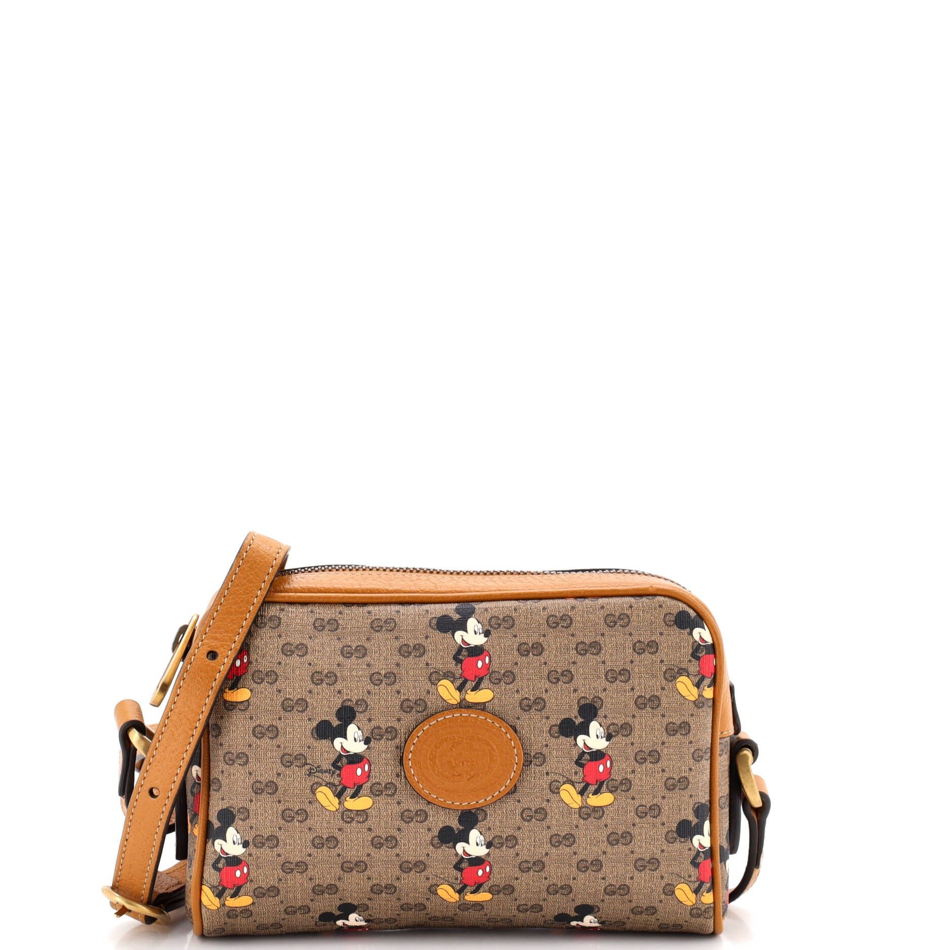 Disney Mickey Mouse Shoulder Bag Printed Mini GG Coated Canvas Mini