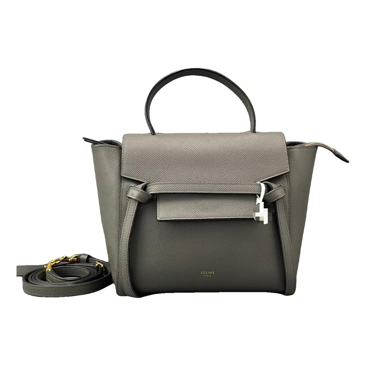 Belt leather handbag
