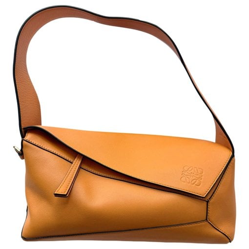 Puzzle leather handbag