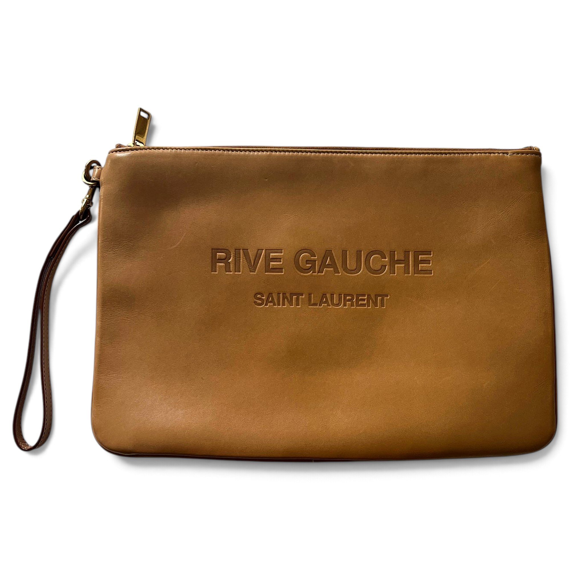 Leather clutch bag