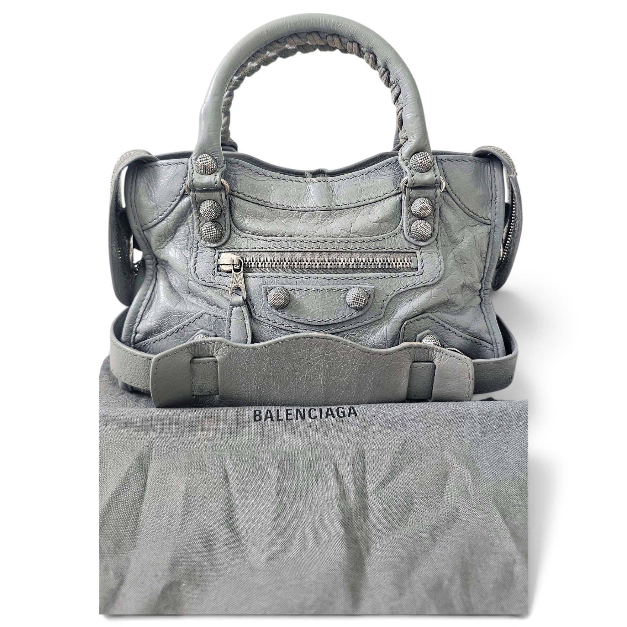 City leather handbag