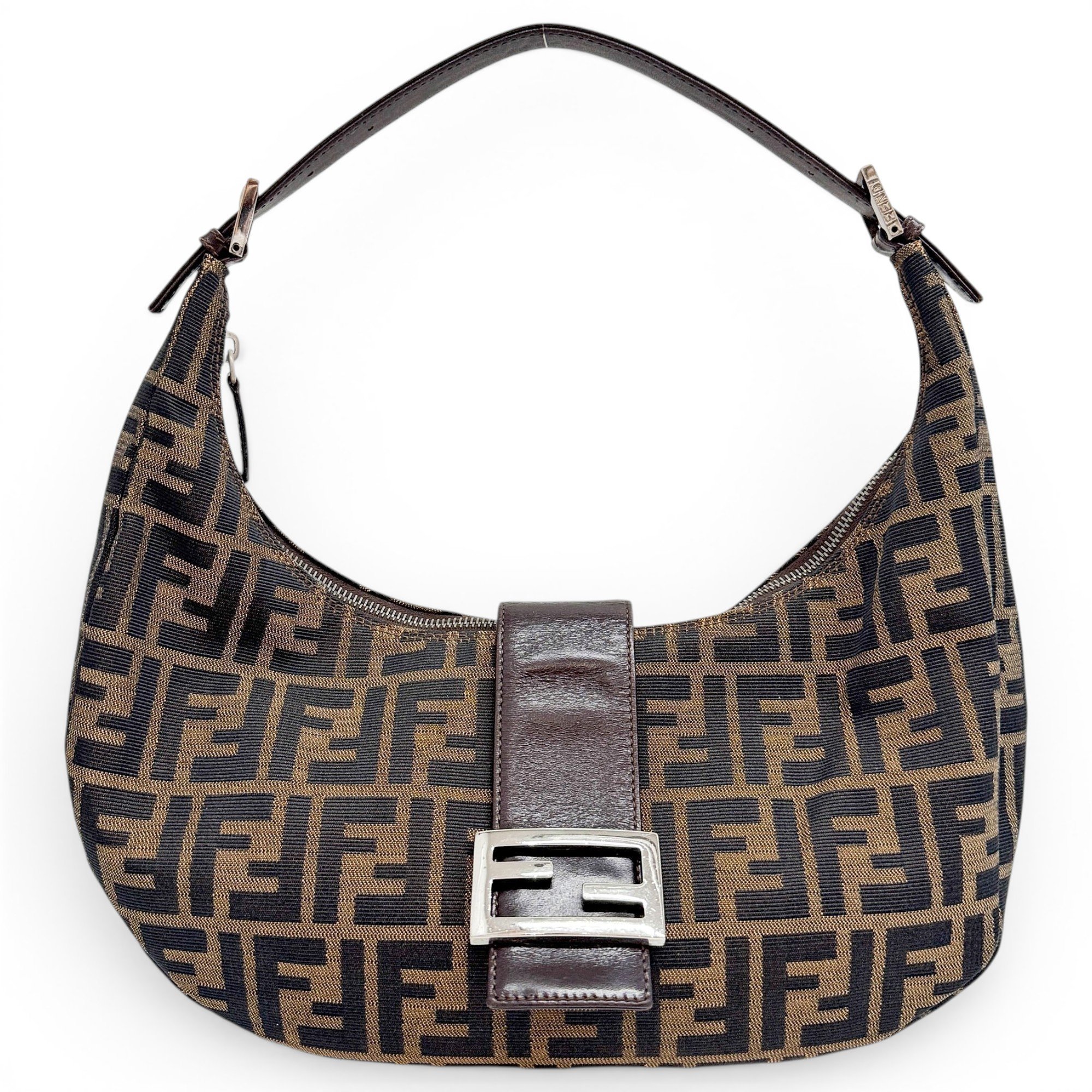 Croissant Vintage cloth handbag