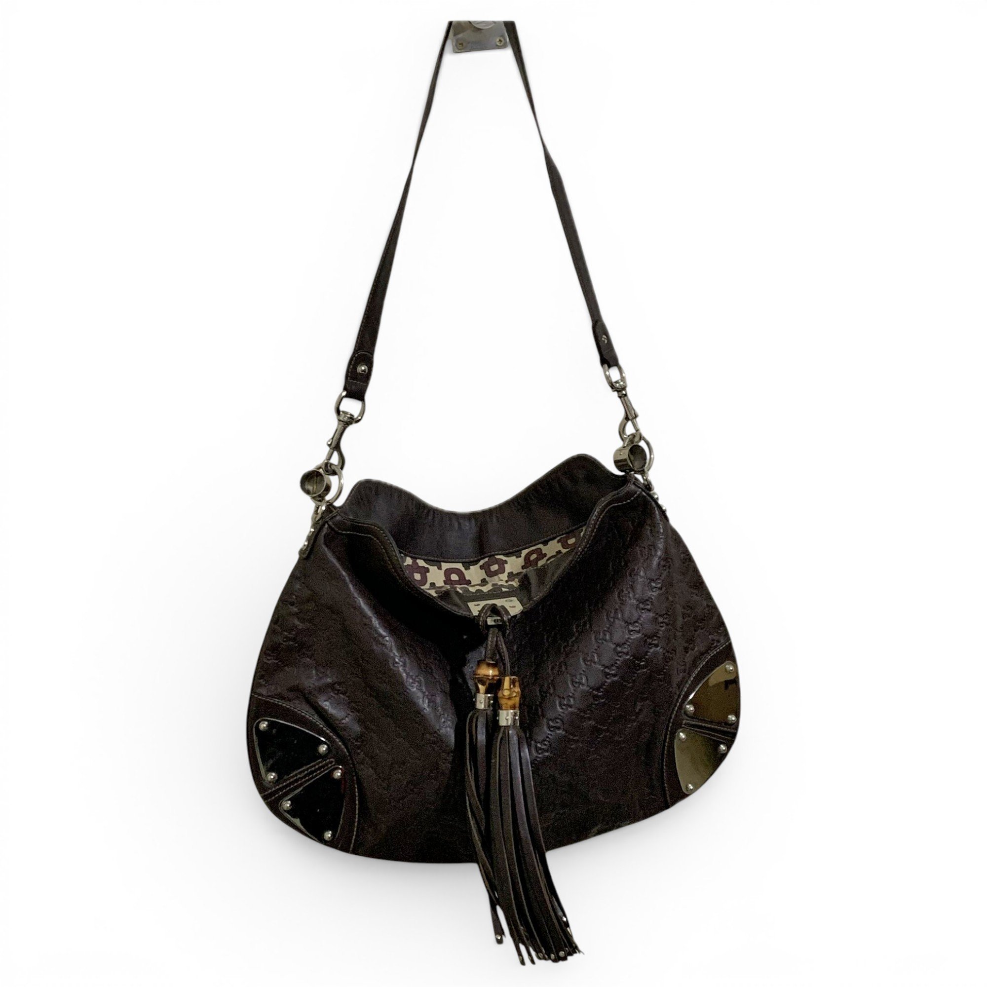 Vintage Bamboo Hobo leather handbag