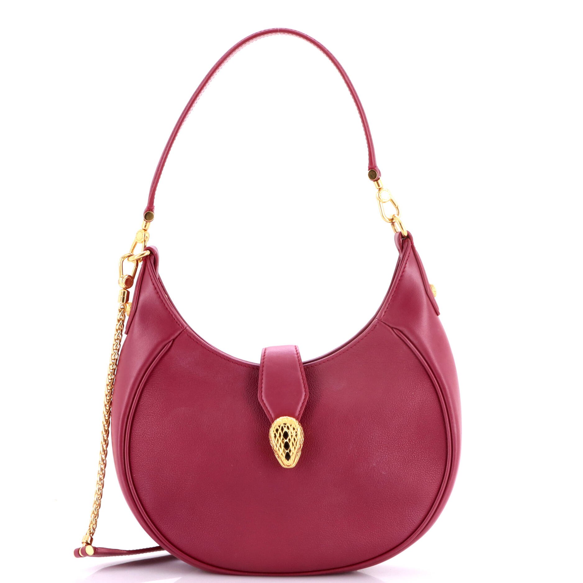 Serpenti Ellipse Crossbody Bag Leather Medium