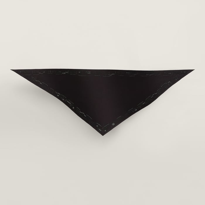 Noir Complication Equestre Embroidered Triangle Scarf