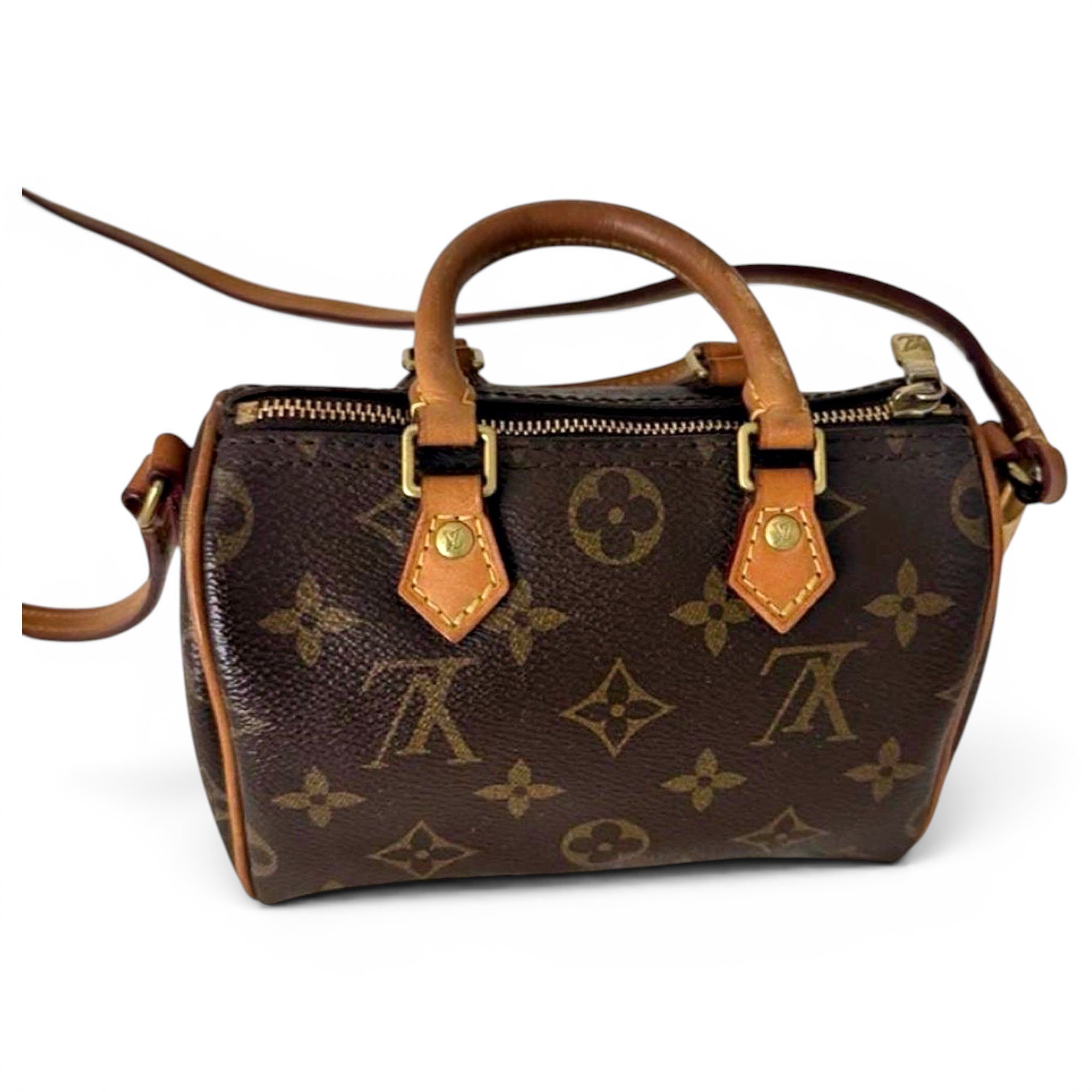 Nano Speedy / Mini HL leather crossbody bag