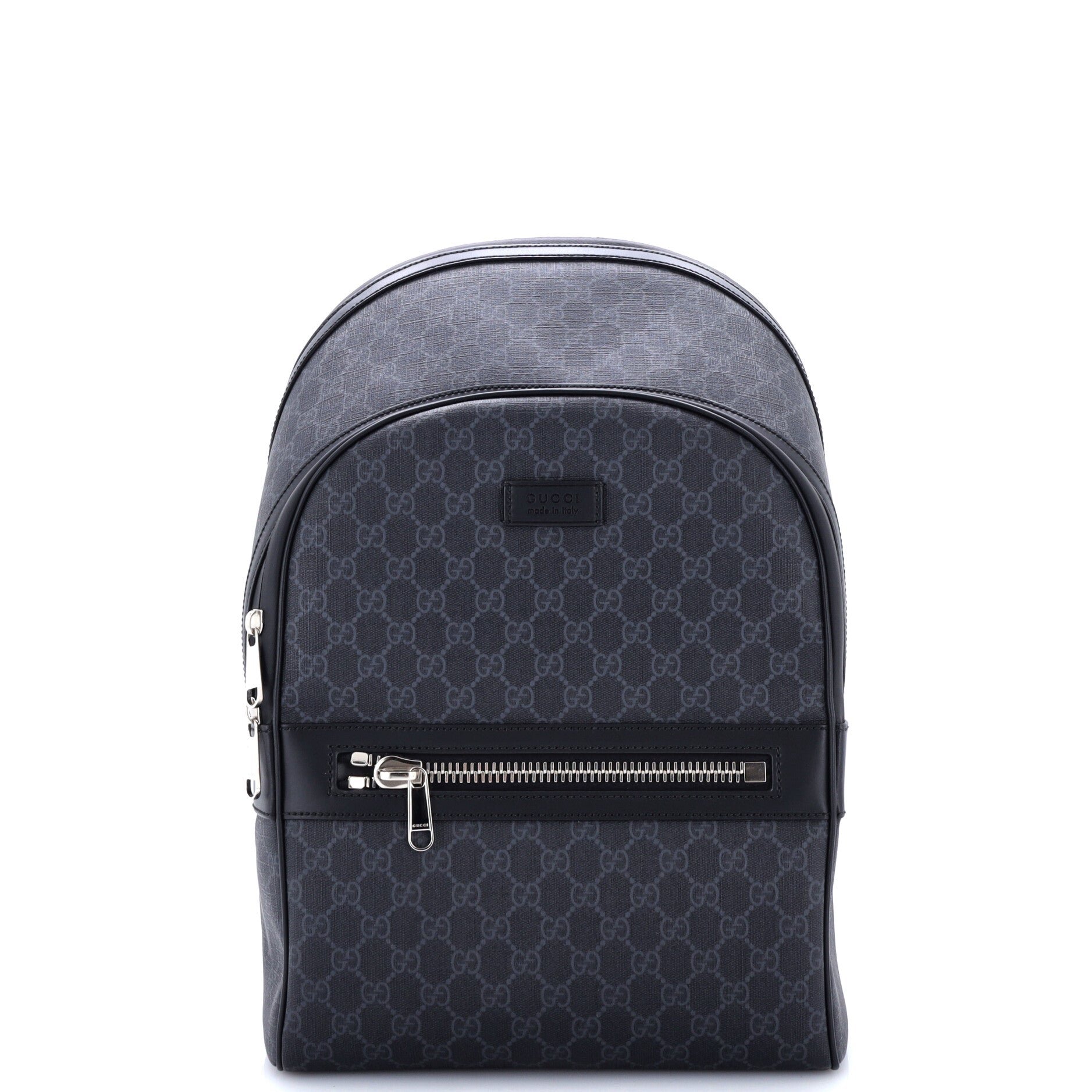 Front Zip Pocket Backpack GG Coated Canvas Medium