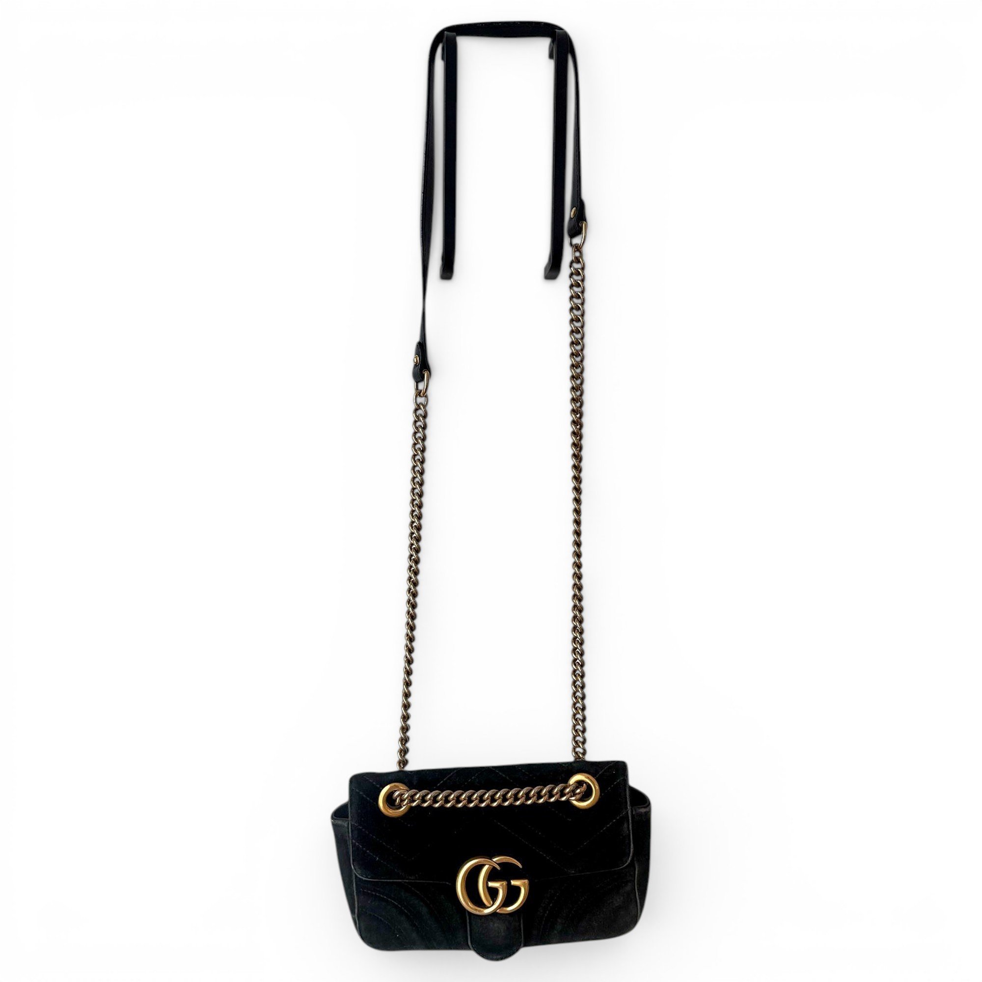GG Marmont Flap velvet handbag