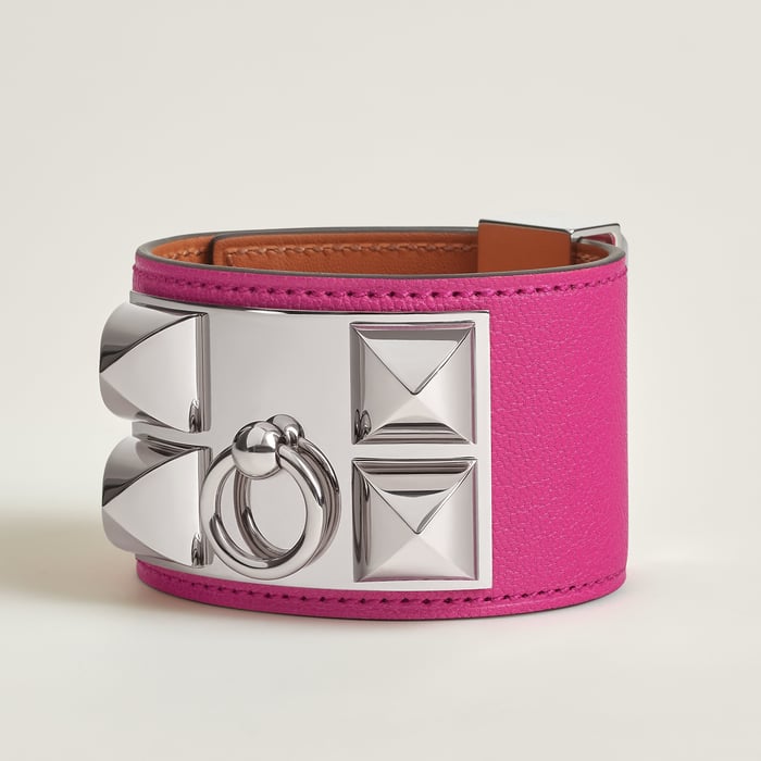 Rose Shocking Collier De Chien Bracelet