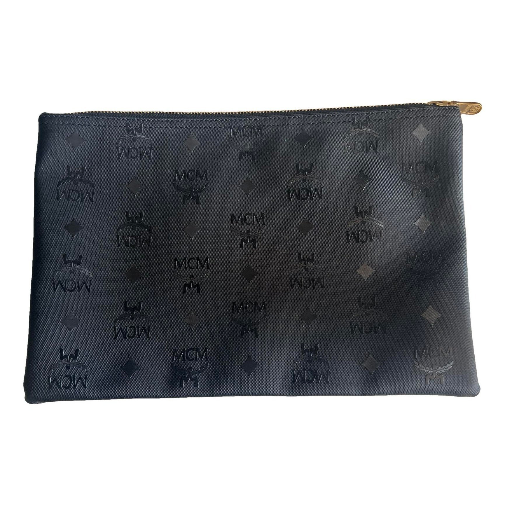 Leather clutch bag