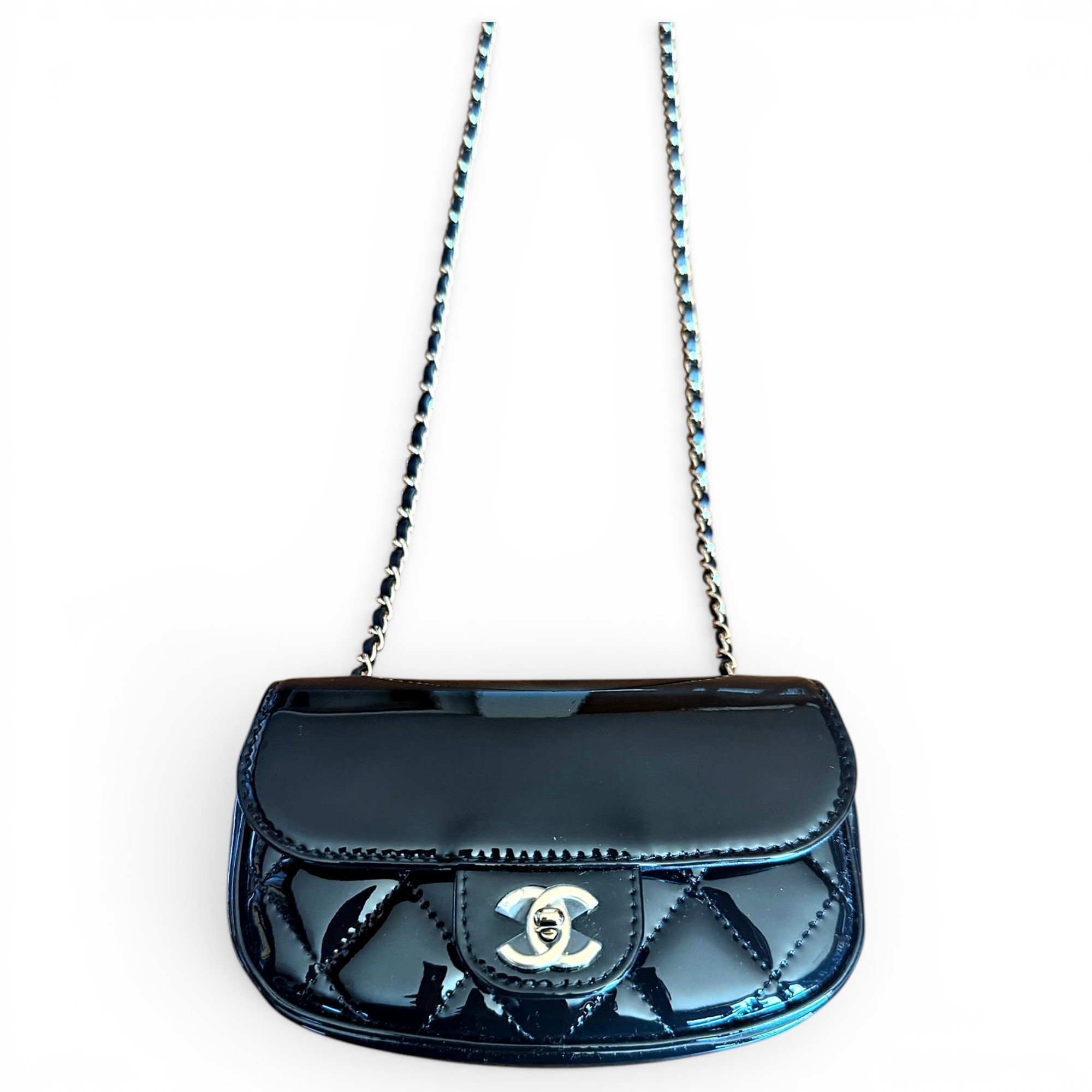 Patent leather handbag