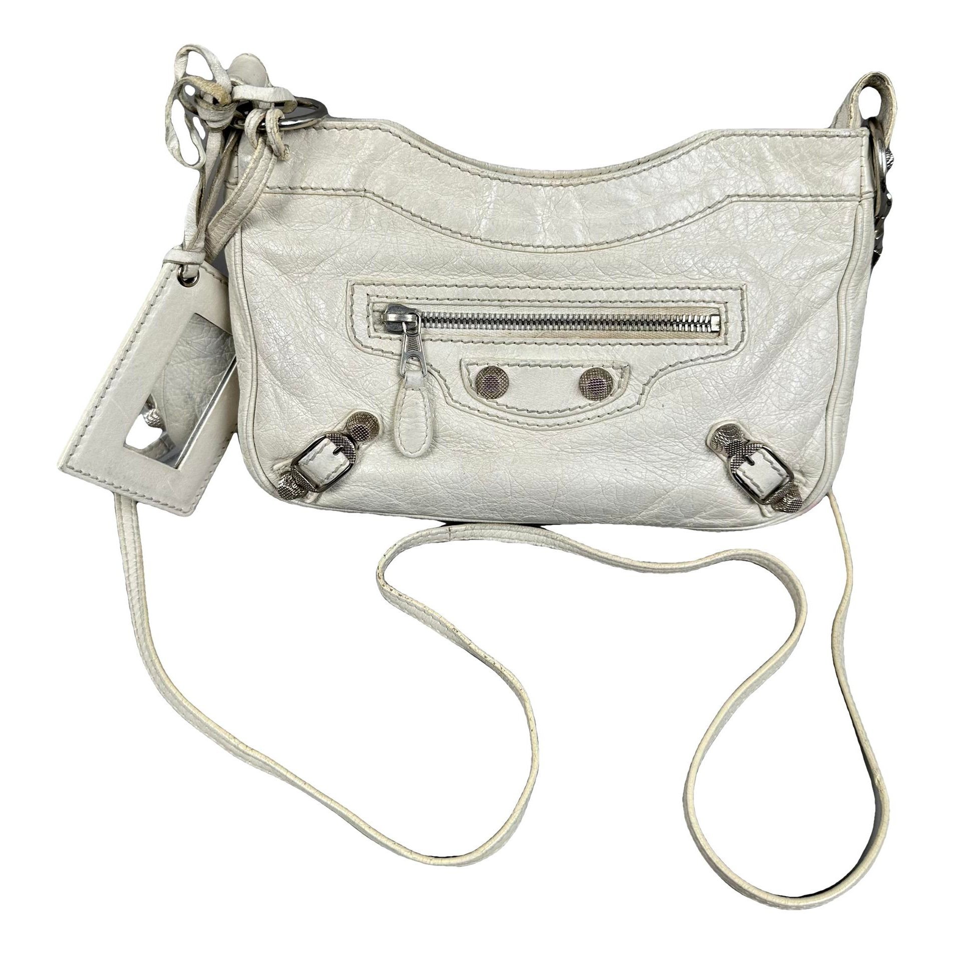 Hip leather crossbody bag