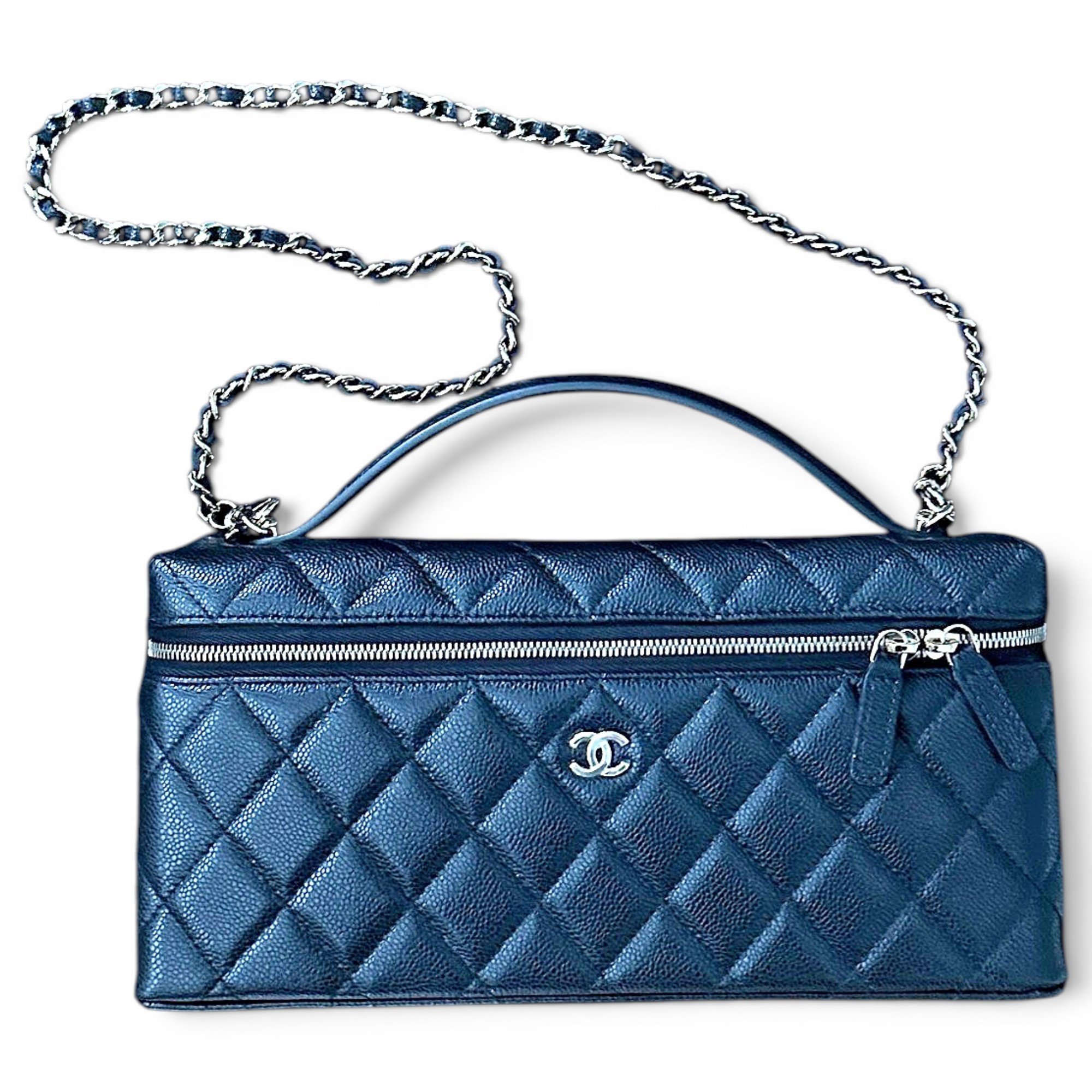 Vanity leather handbag