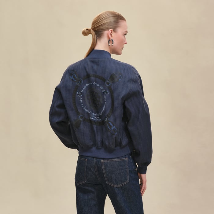 Bleu Encre Bomber Jacket