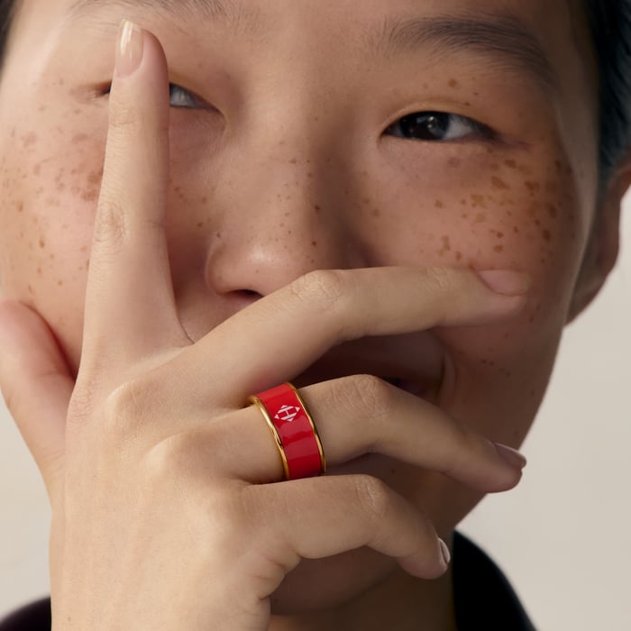 Rouge Amarante Uni Ring, Medium Model