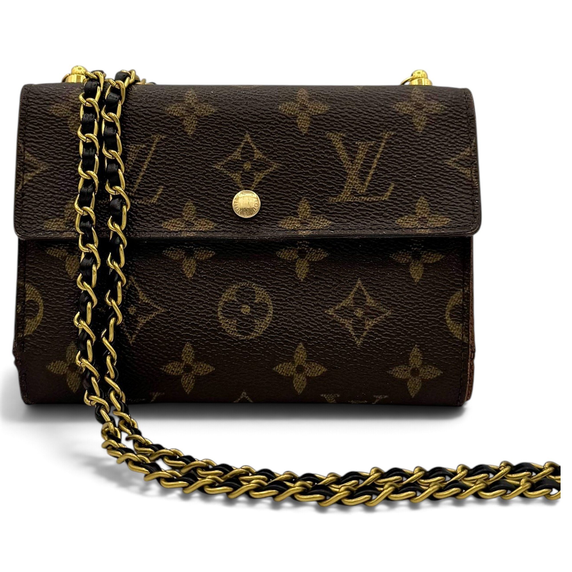 Leather clutch bag