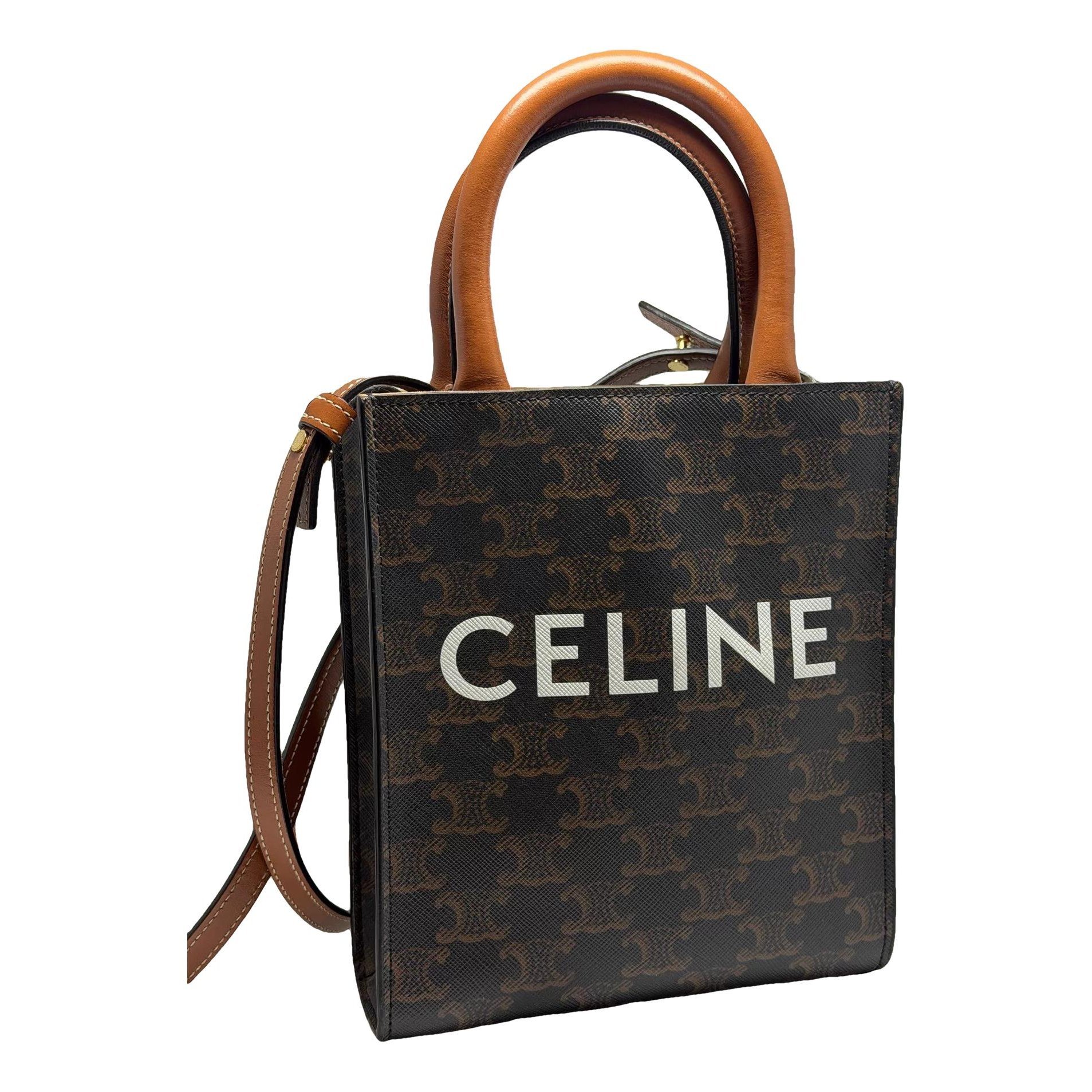 Cabas Vertical leather handbag