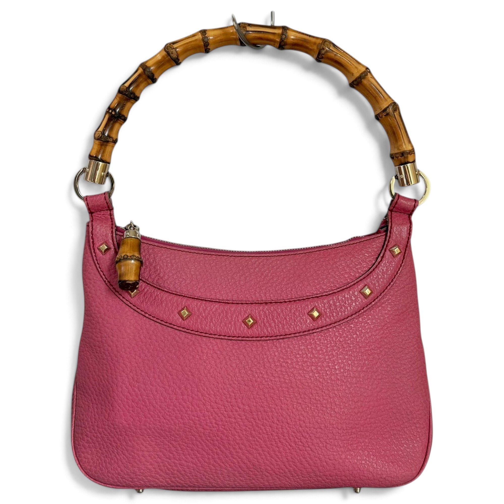 Bamboo Convertible Satchel leather handbag