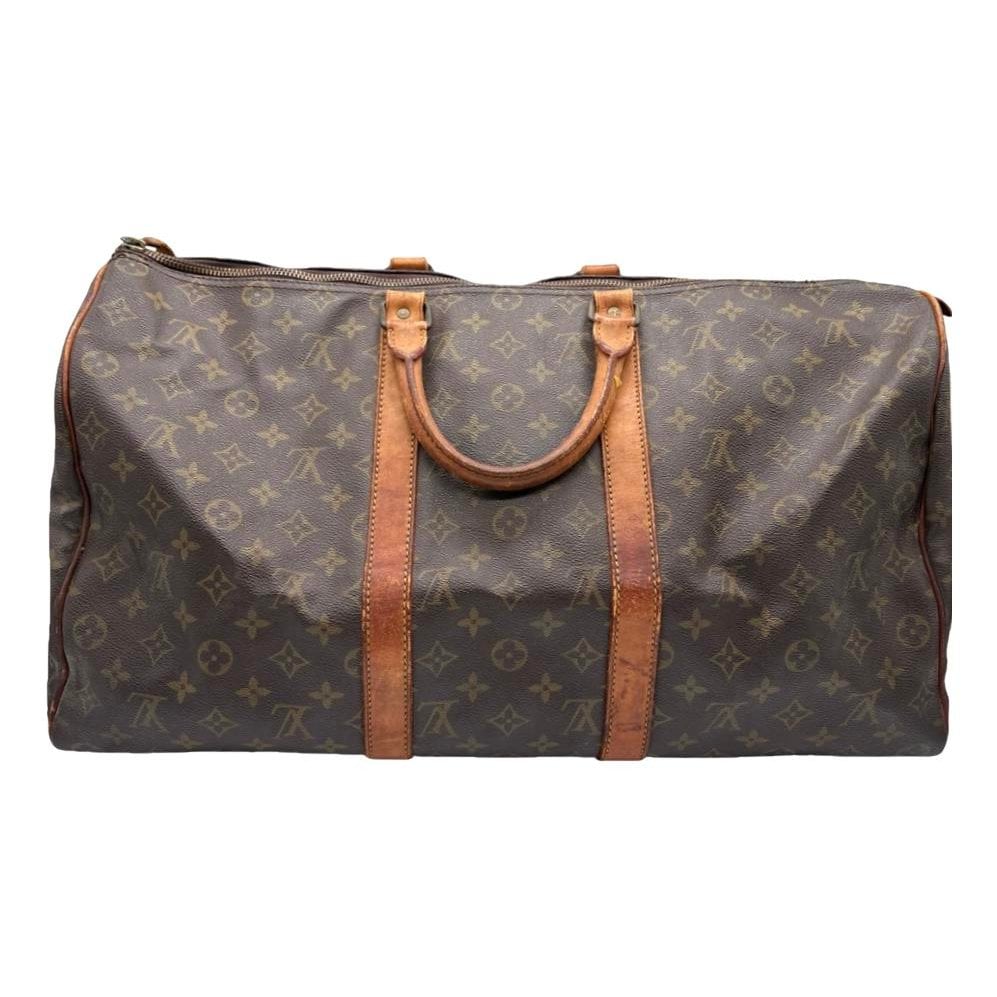 Keepall leather travel bag