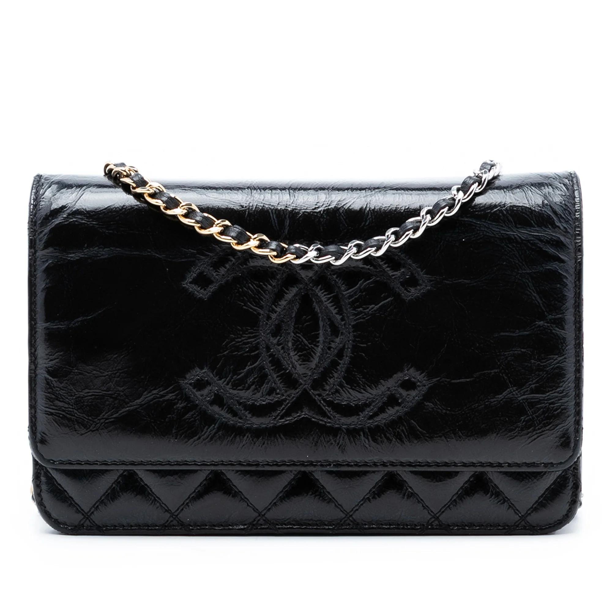 Wallet On Chain leather handbag