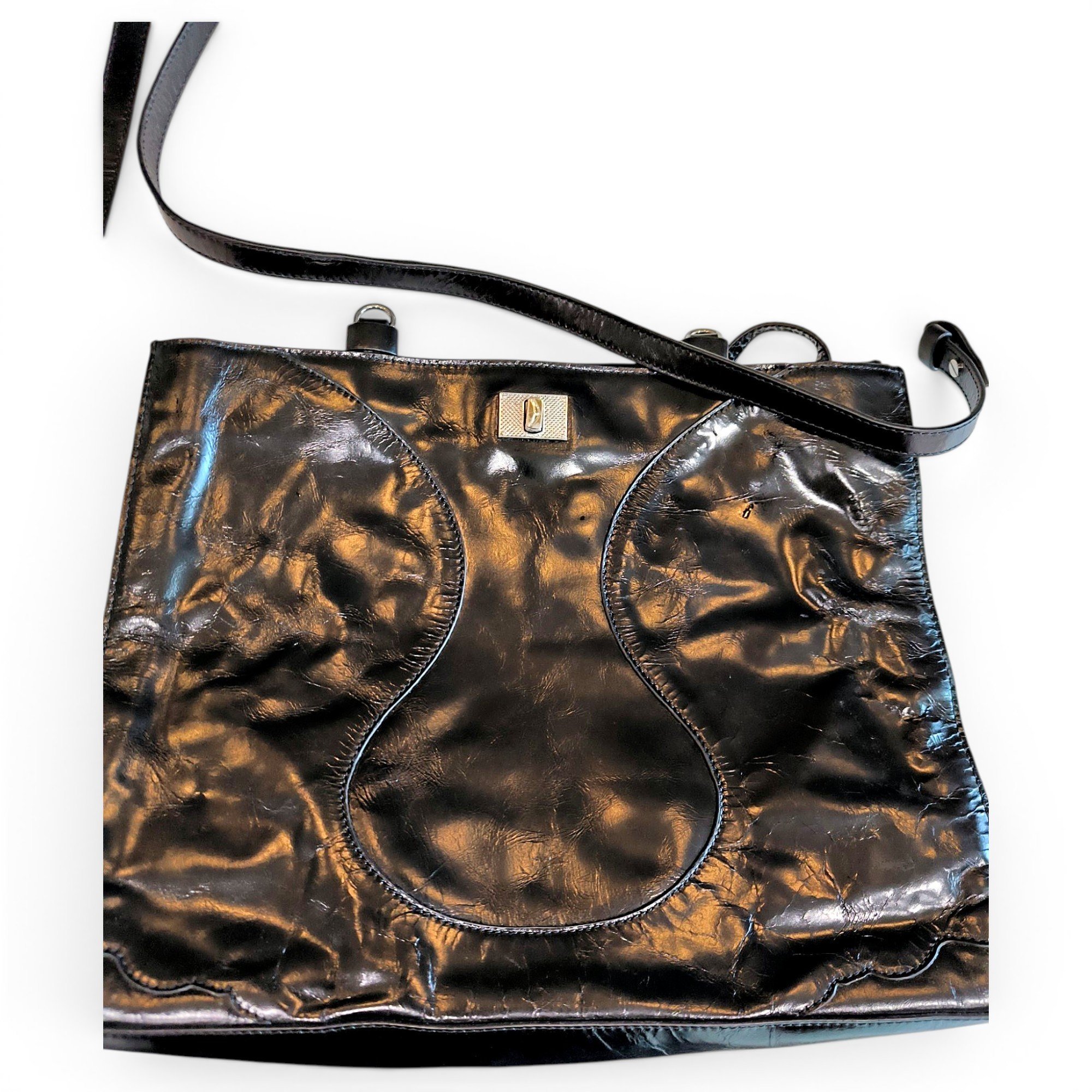 Patent leather handbag