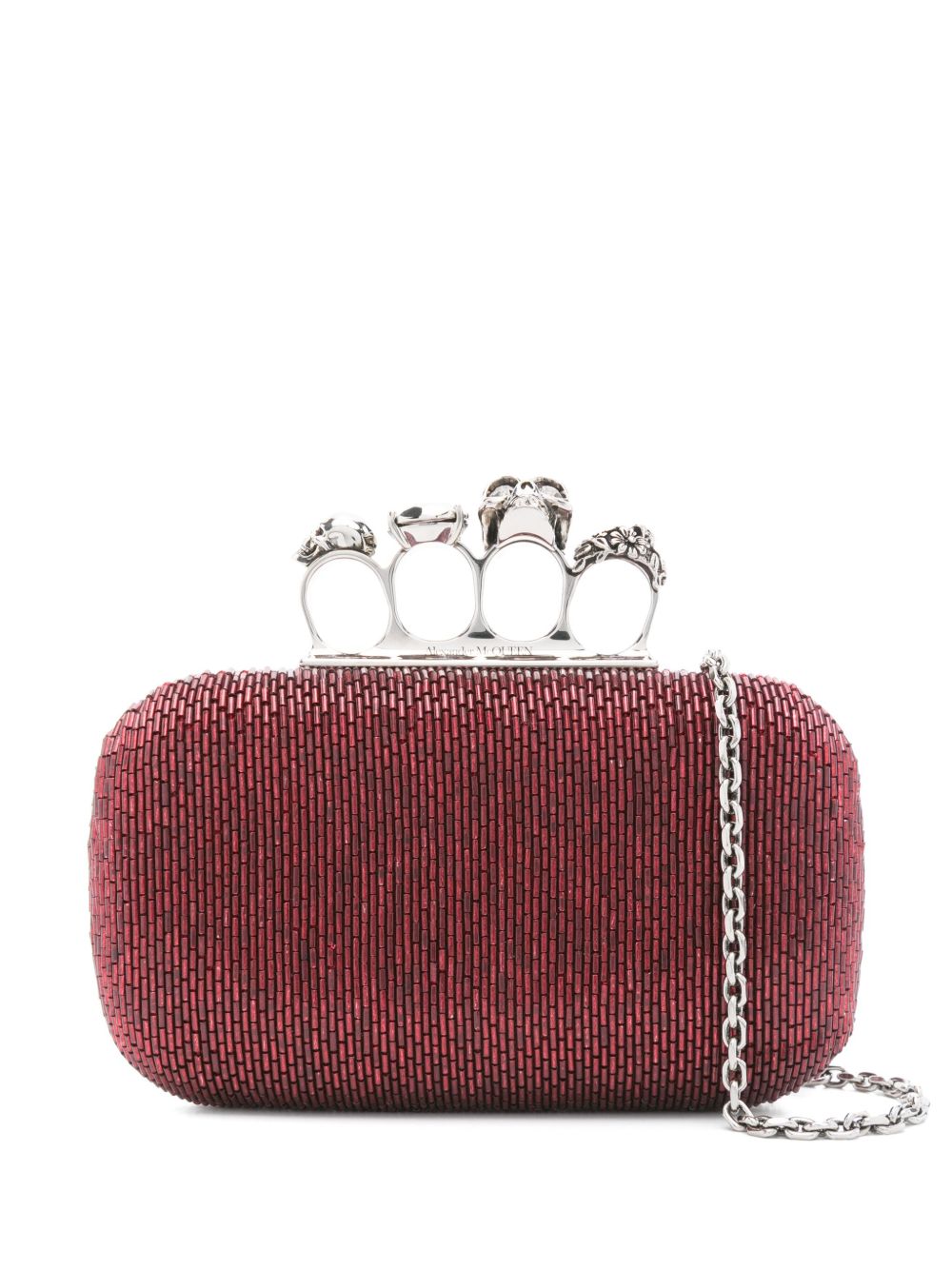 Four Ring Beaded clutch bag