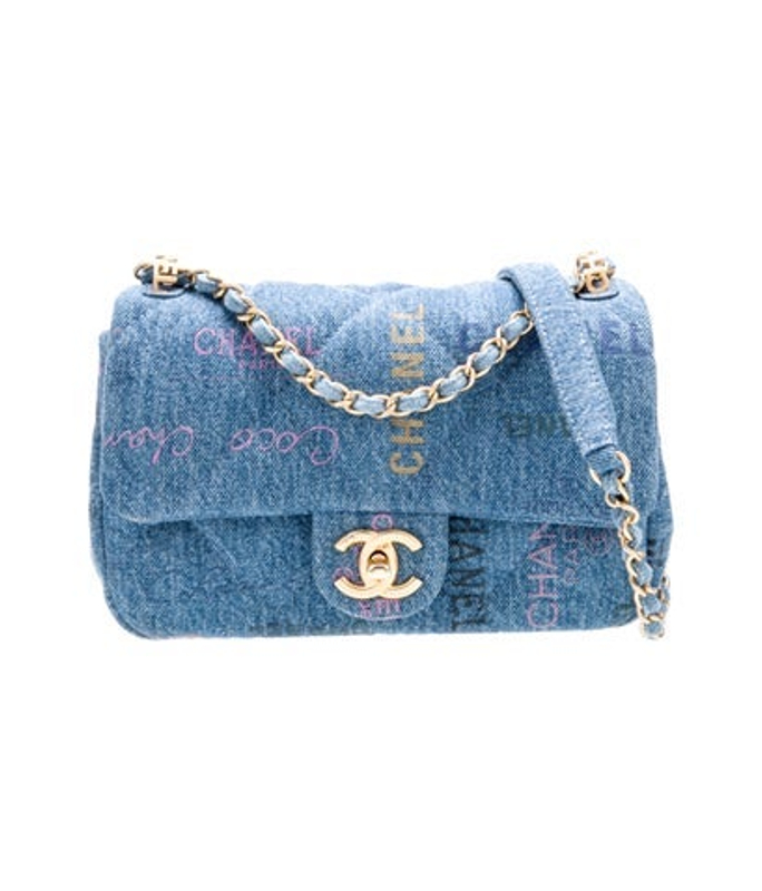 Chanel 2022 Rectangular Mini Denim Mood Flap Bag