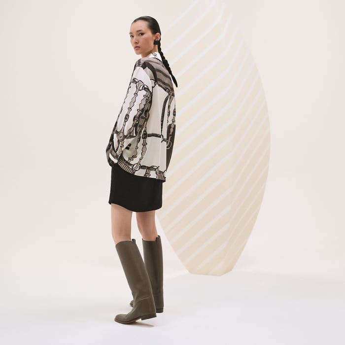Blanc Cassé "Coaching Remix" Wide Shirt