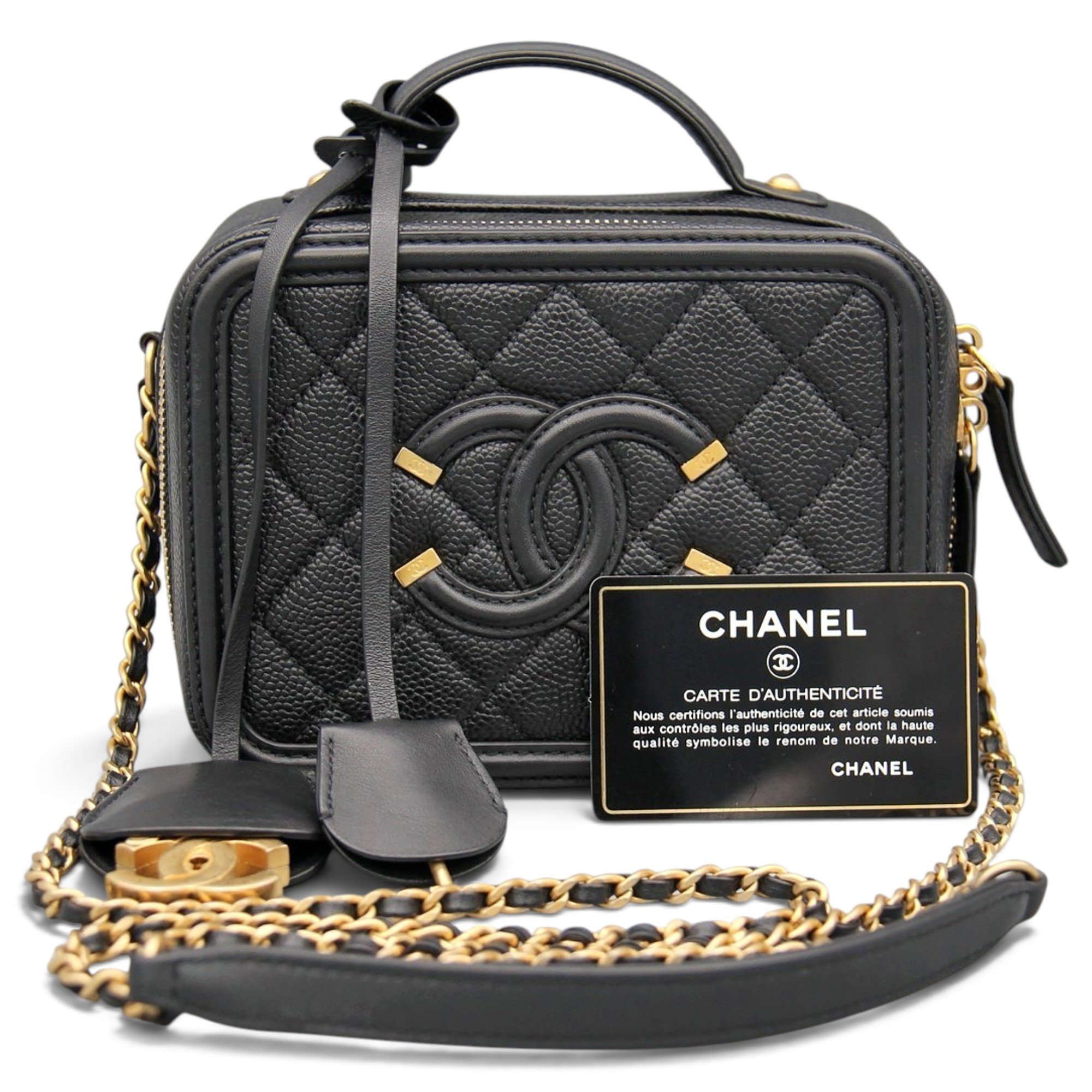 Vanity leather handbag