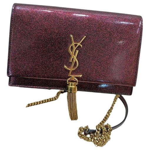 Pompom Kate patent leather crossbody bag