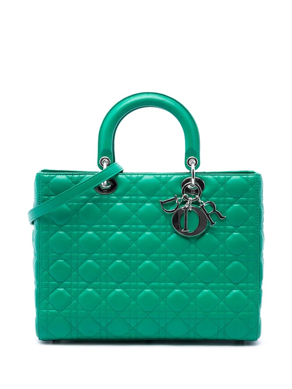 2013 Large Lambskin Cannage Lady Dior satchel