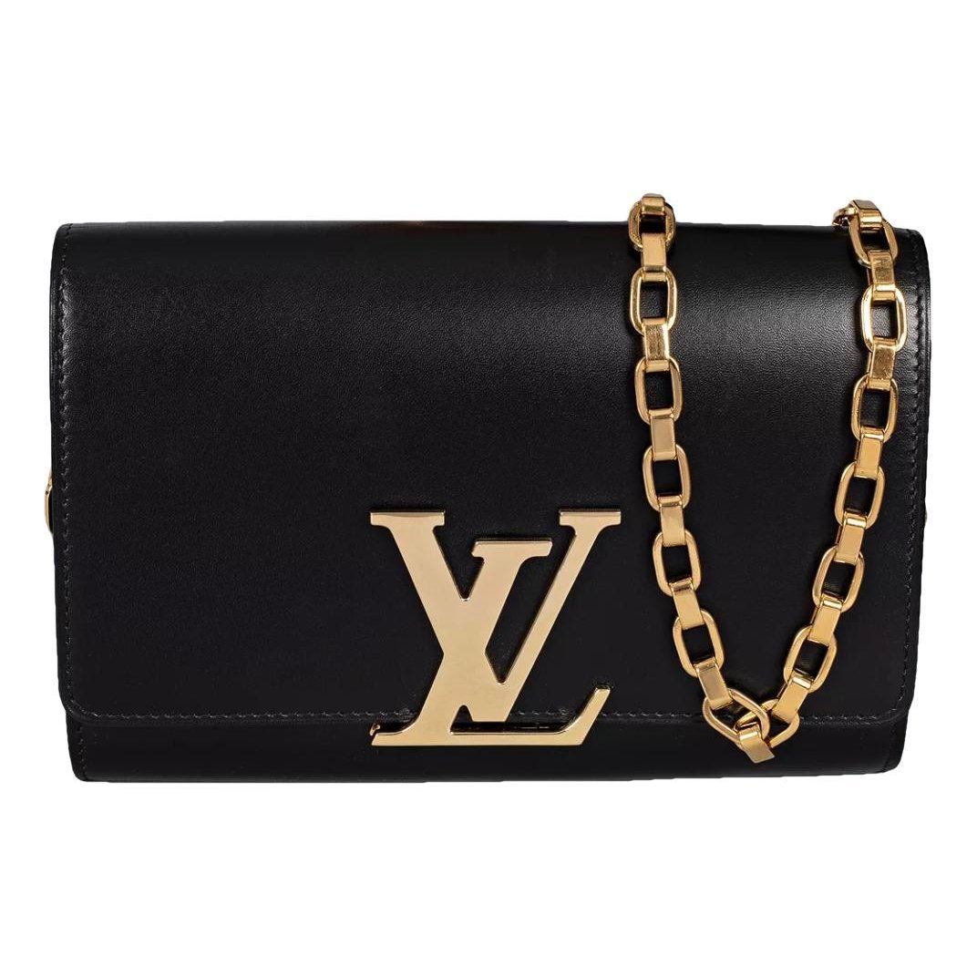 Leather clutch bag