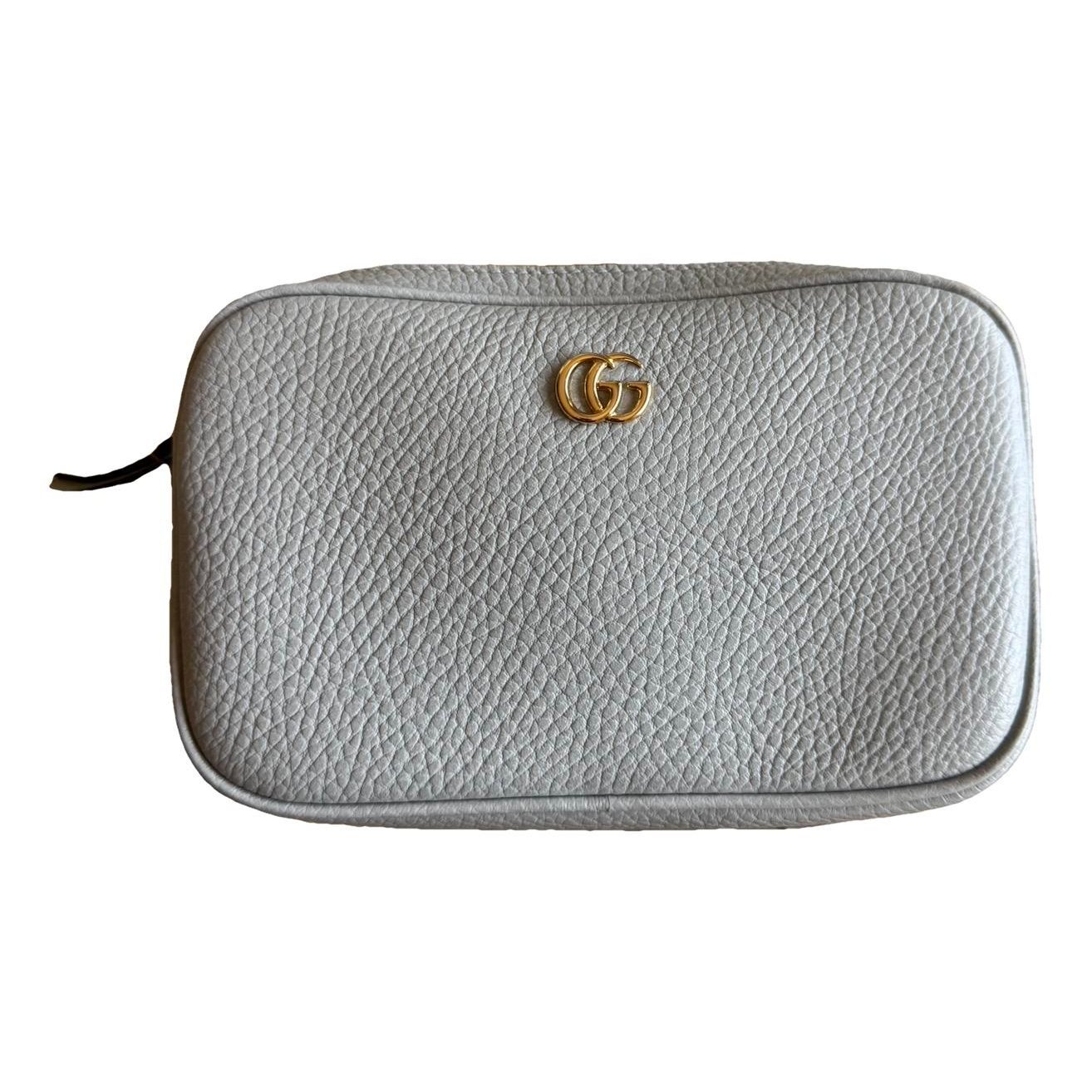 Leather clutch bag