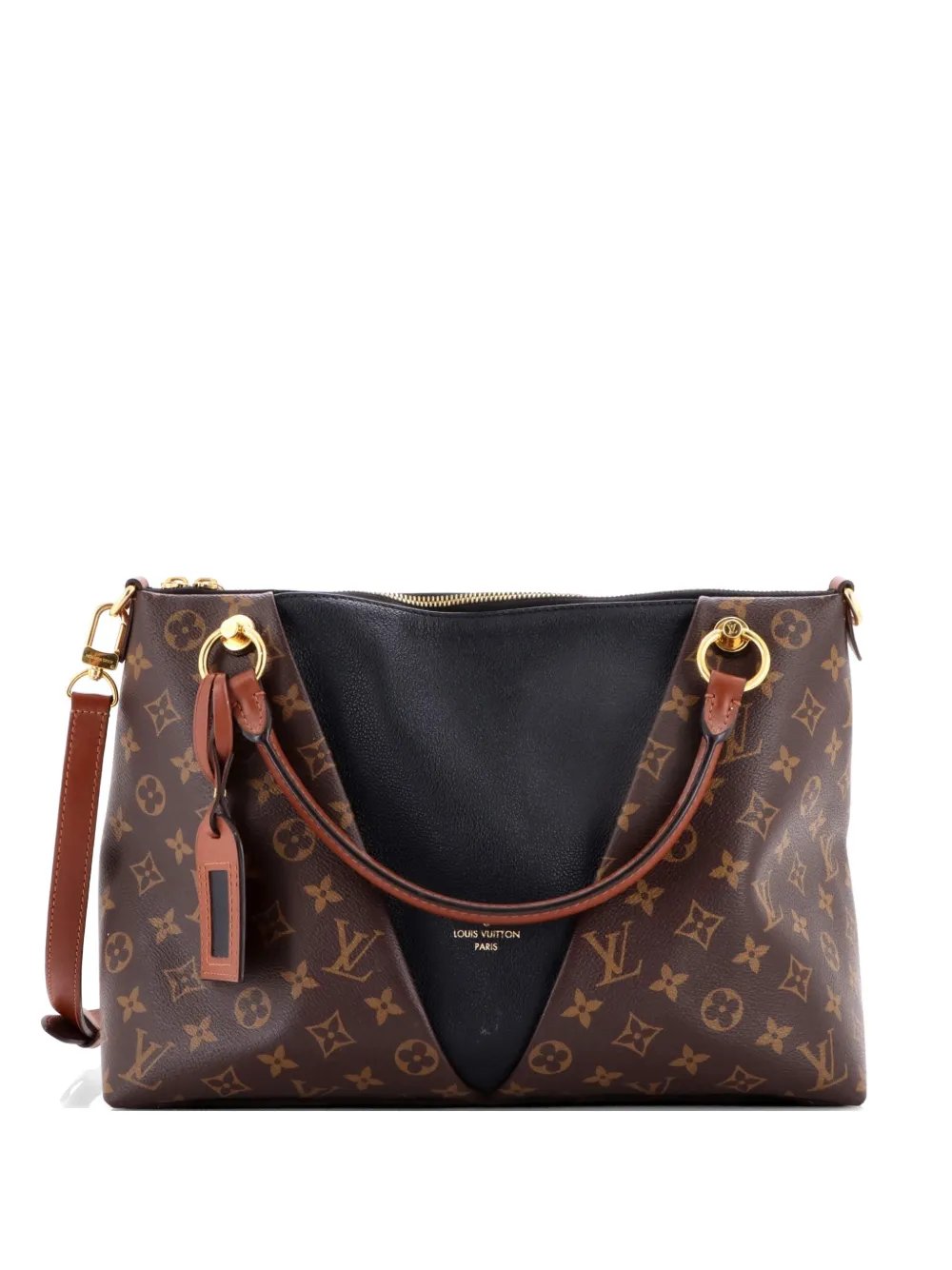 V Tote Monogram Canvas and Leather MM shoulder bag