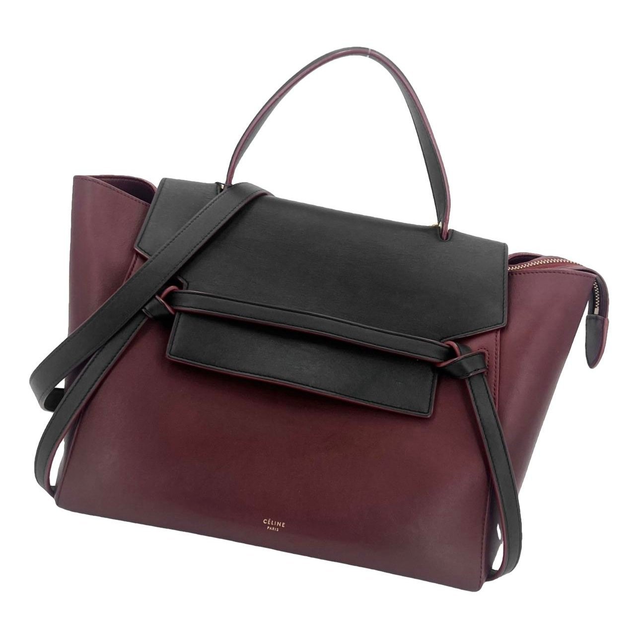 Belt leather handbag