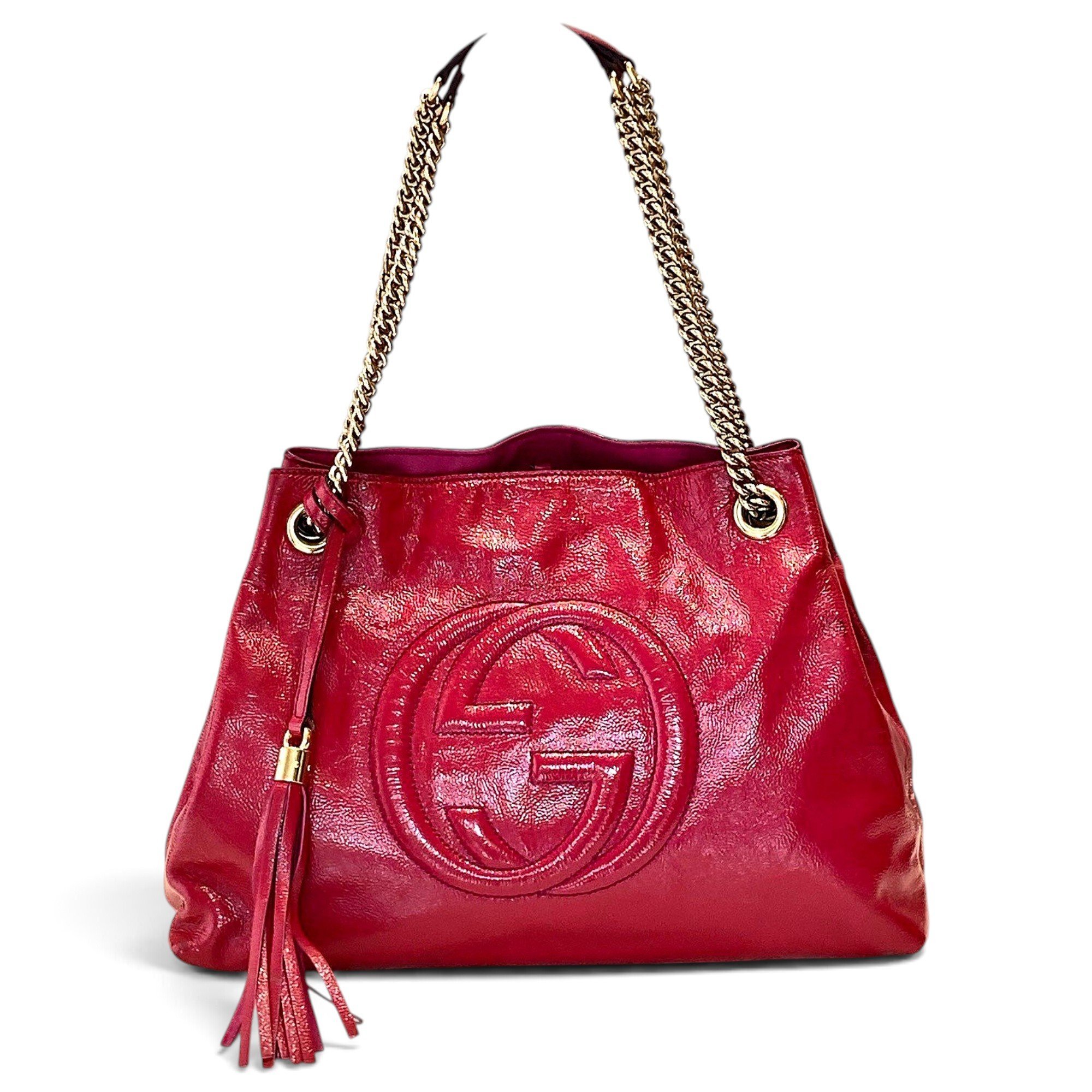 Soho patent leather handbag