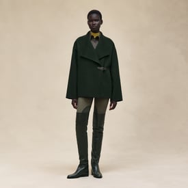 Cashmere coat with shawl collar