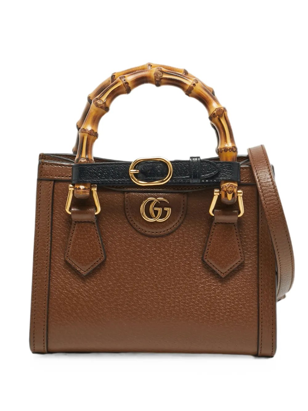 mini Diana bamboo-handle leather tote bag