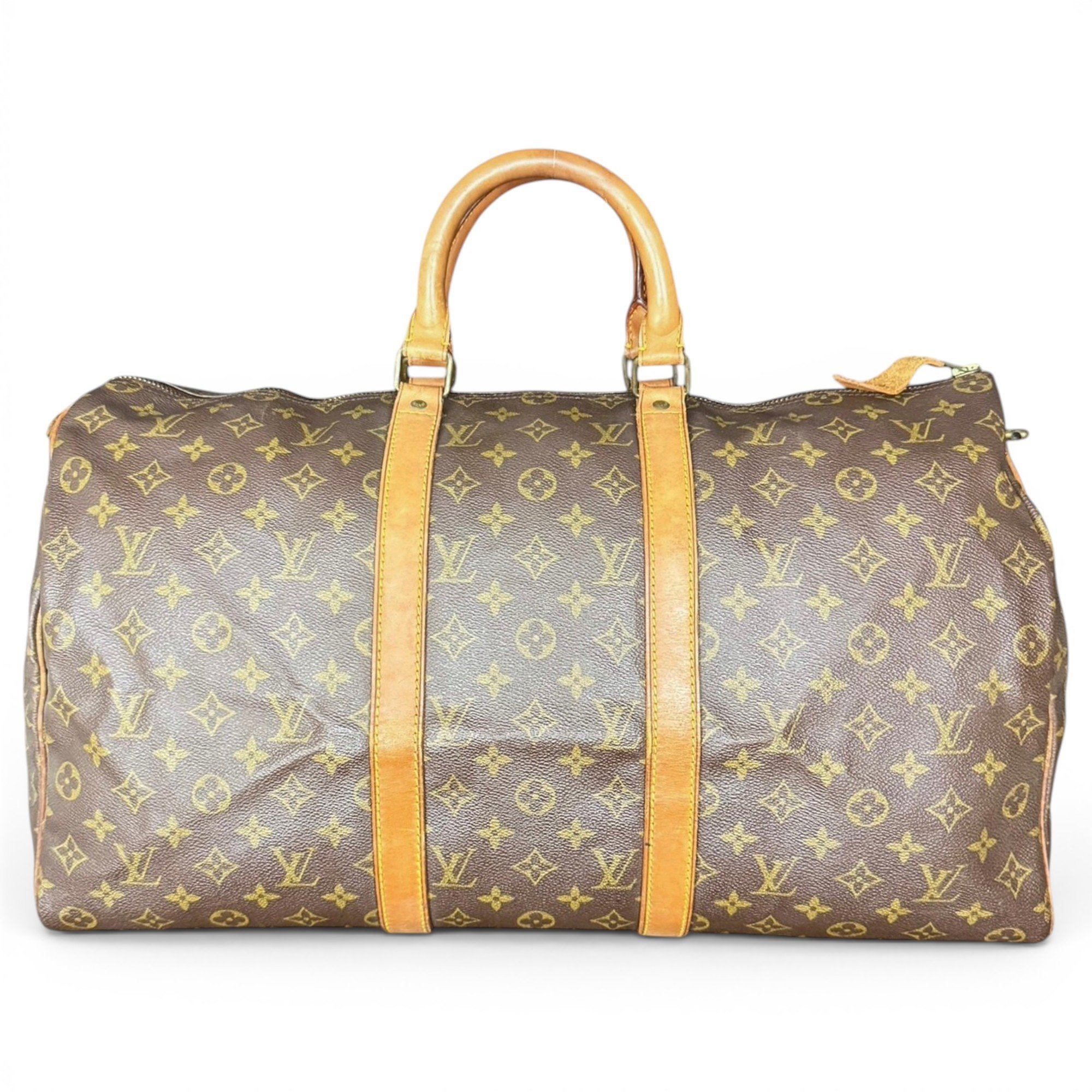 Keepall leather travel bag