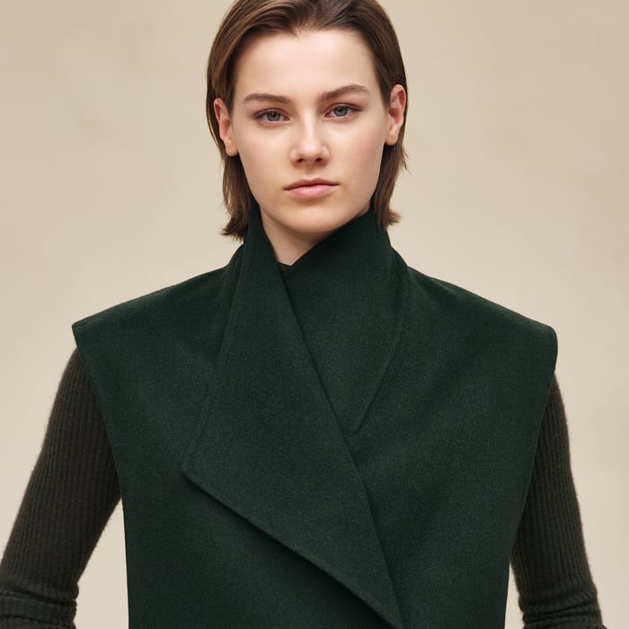 Vert Anglais Cashmere Sleeveless Short Vest