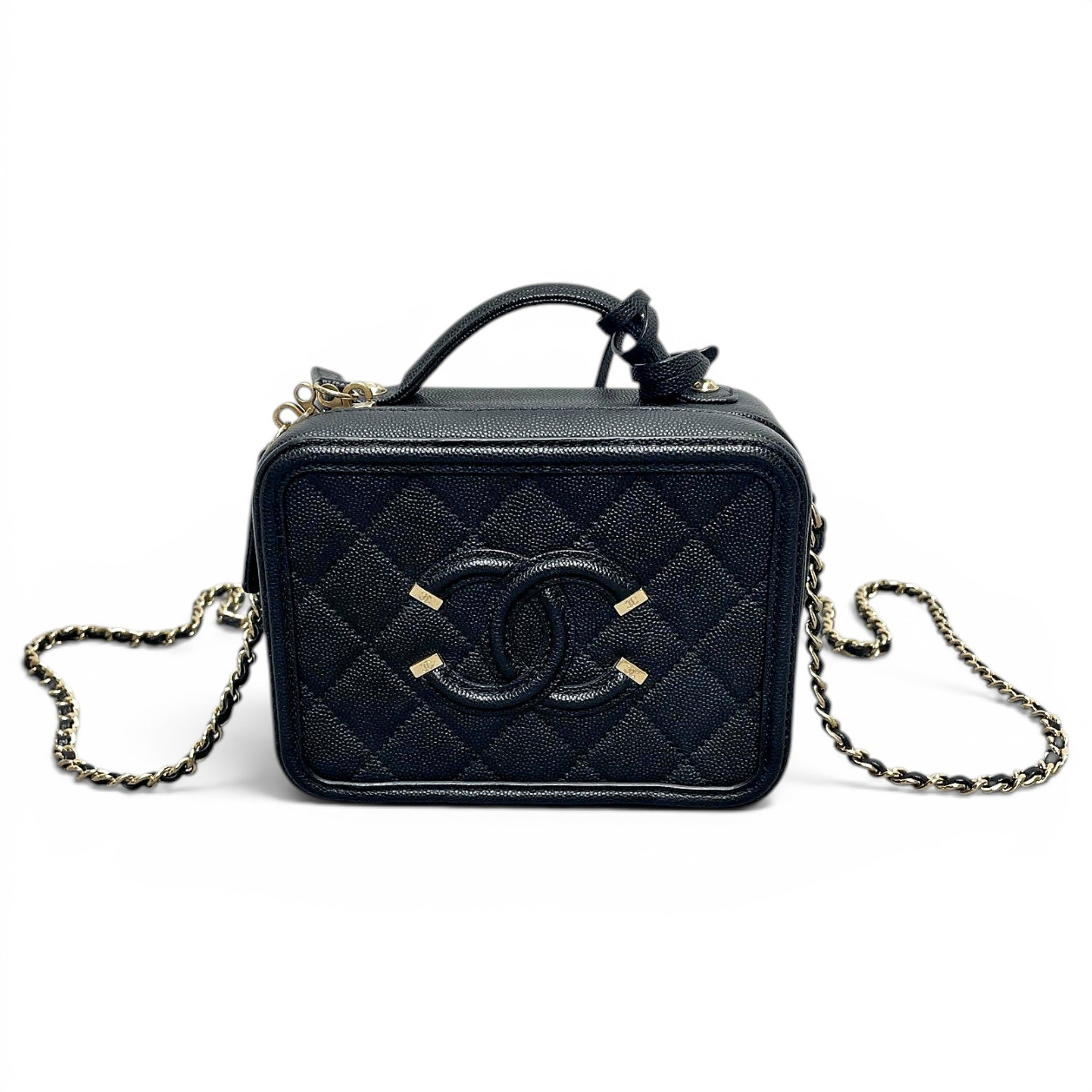 Vanity leather handbag