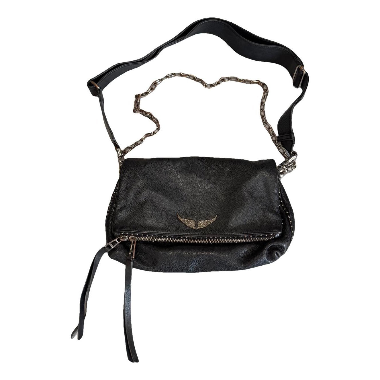 Leather clutch bag