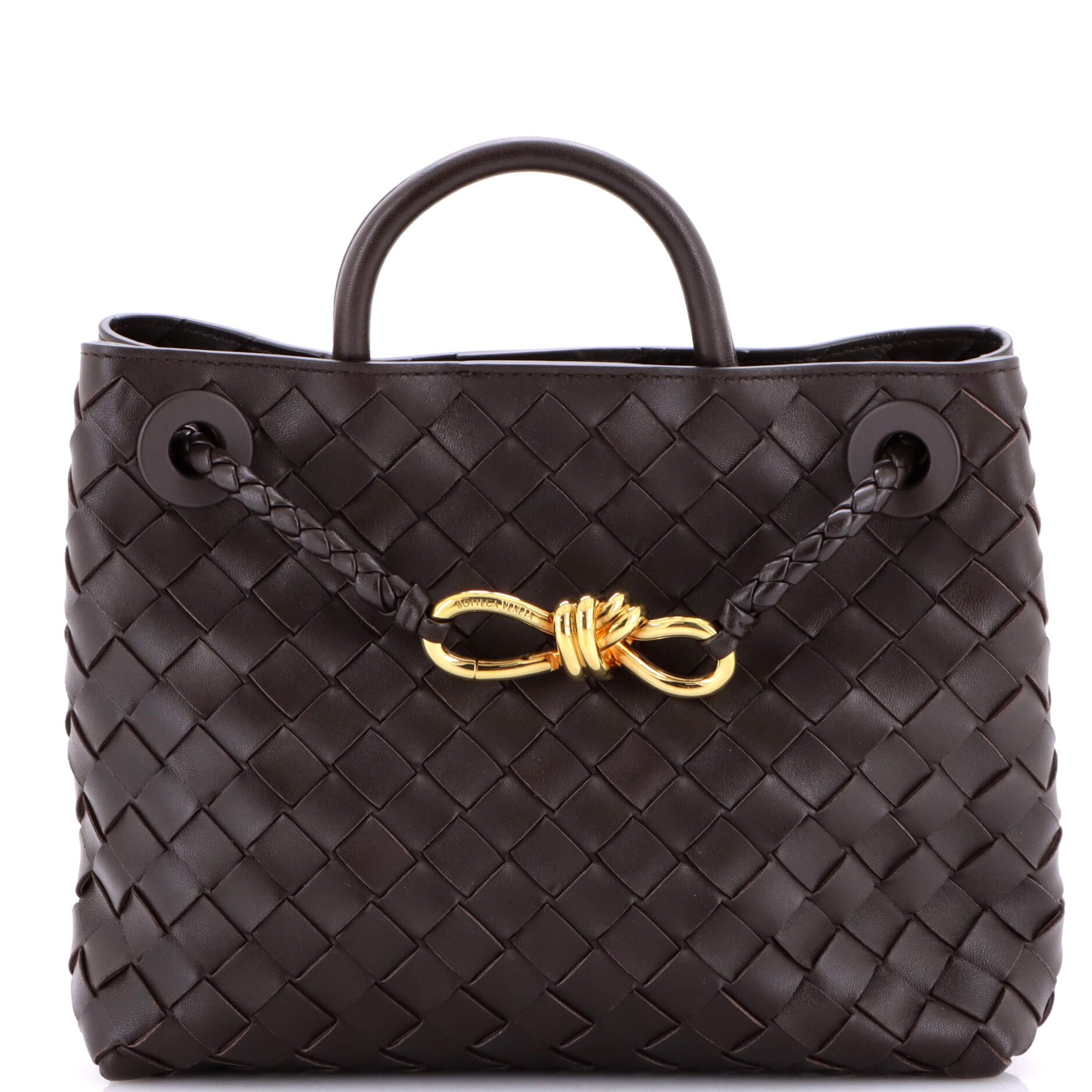 Bottega Veneta Andiamo Top Handle Bag Intrecciato Nappa Small
