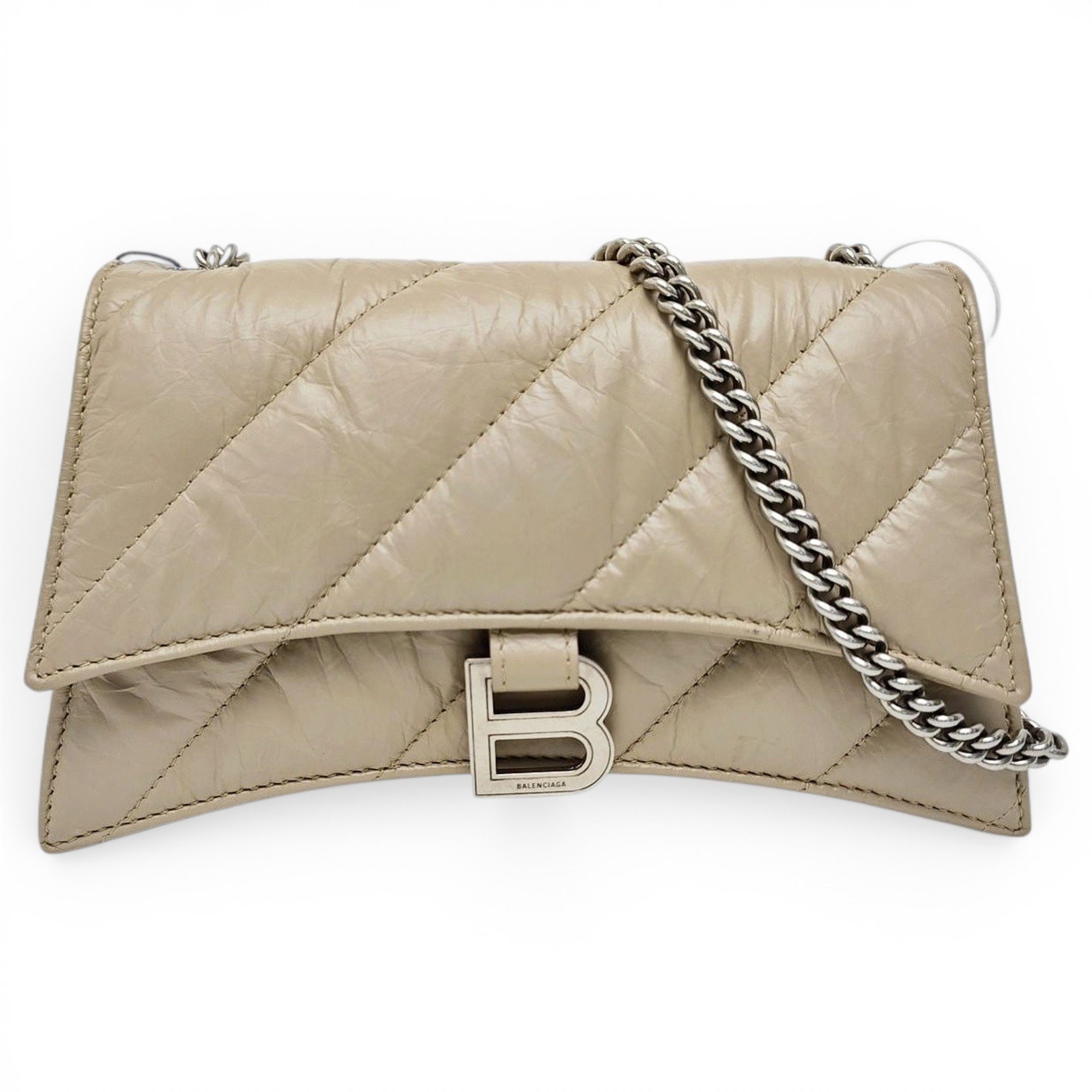 Crush leather handbag