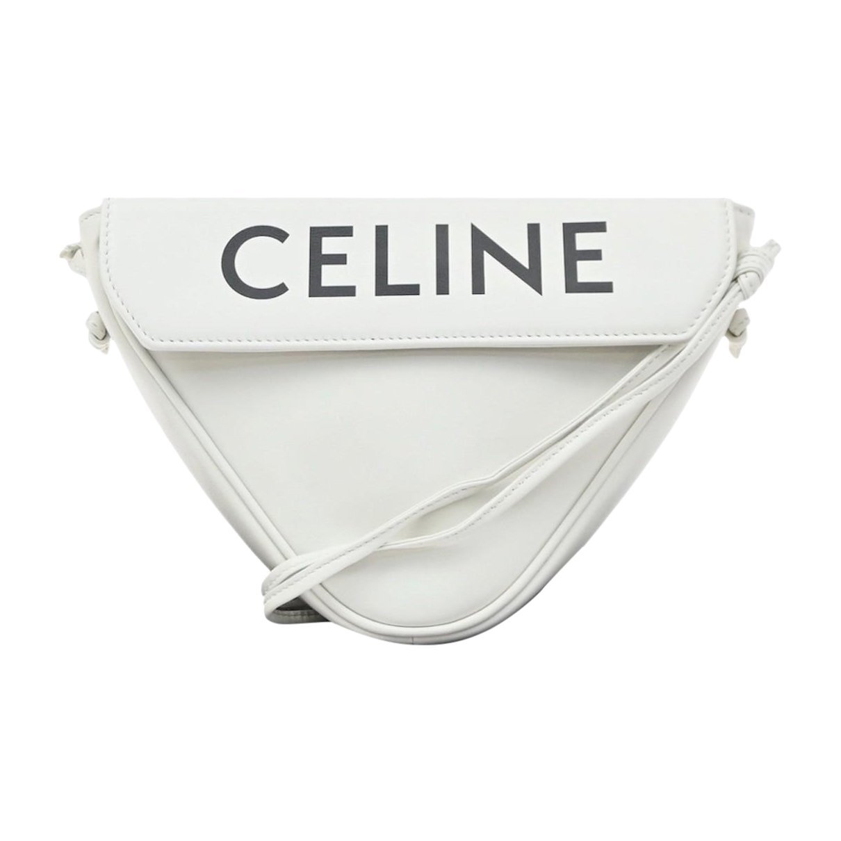 Triangle leather handbag