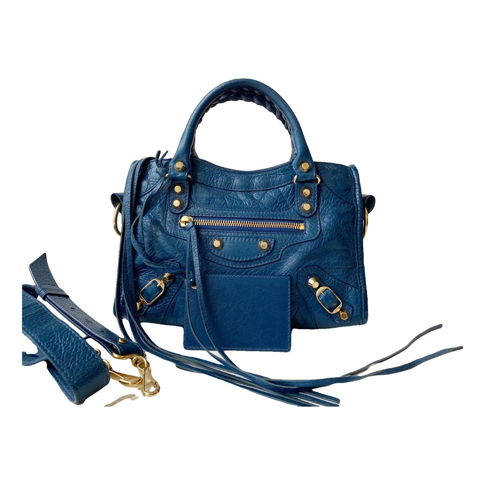 City leather handbag