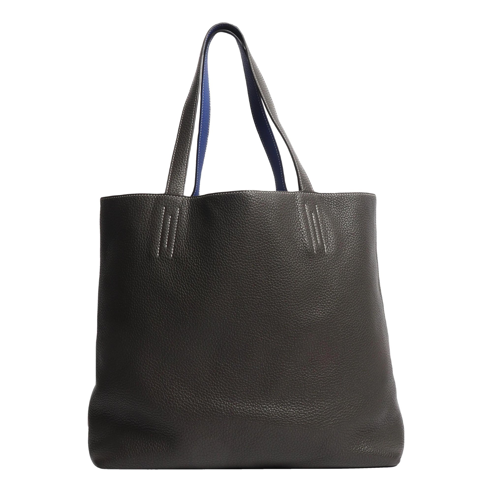 H leather tote