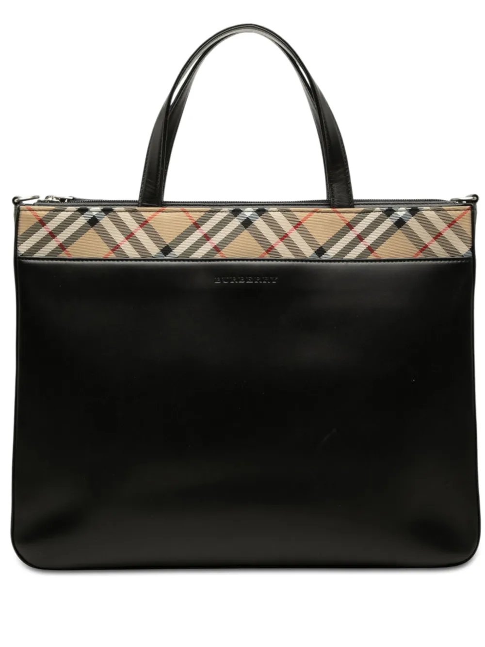 2000-2017 Nova Check Canvas Trimmed Leather satchel