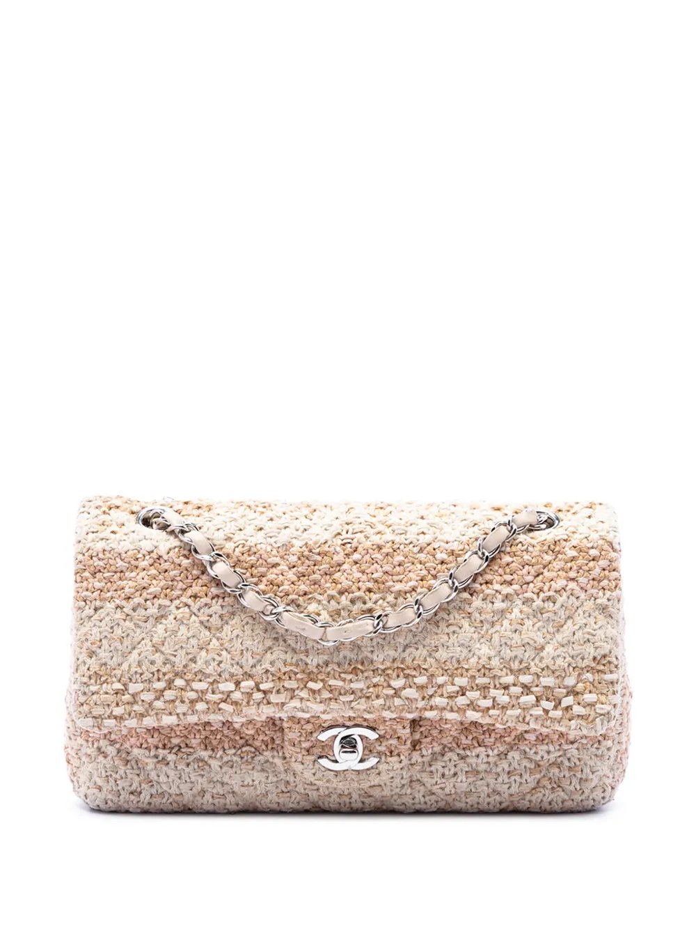 2018 Medium Classic Tweed Double Flap shoulder bag