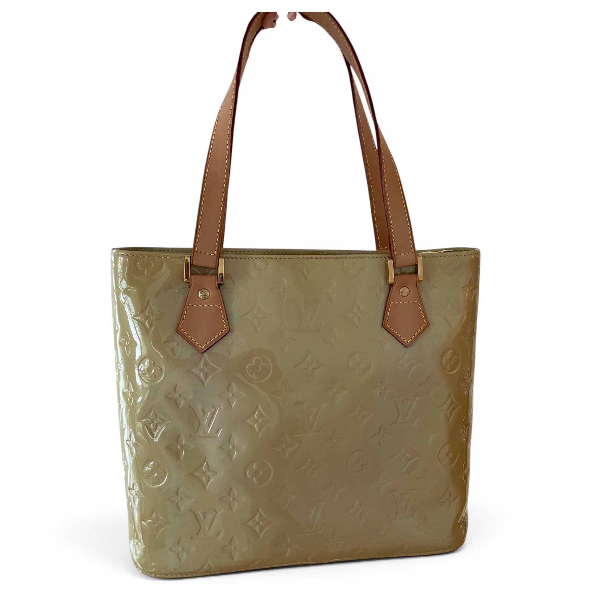 Houston patent leather tote